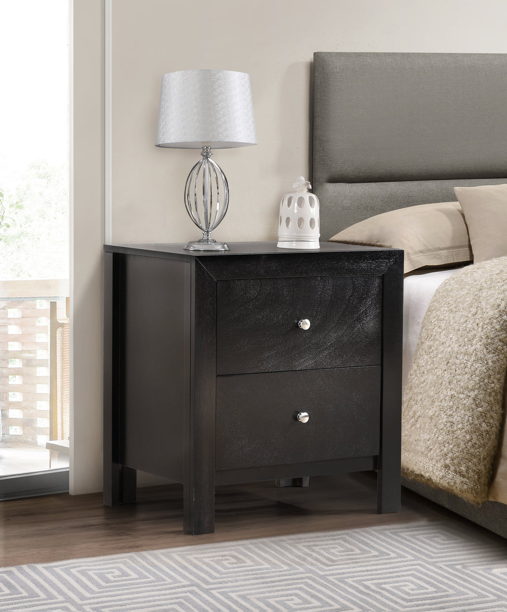 Elegantly Designed Bedside Table In Chic