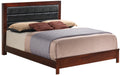 Charming Transitional King Bed In Cherry Hue
