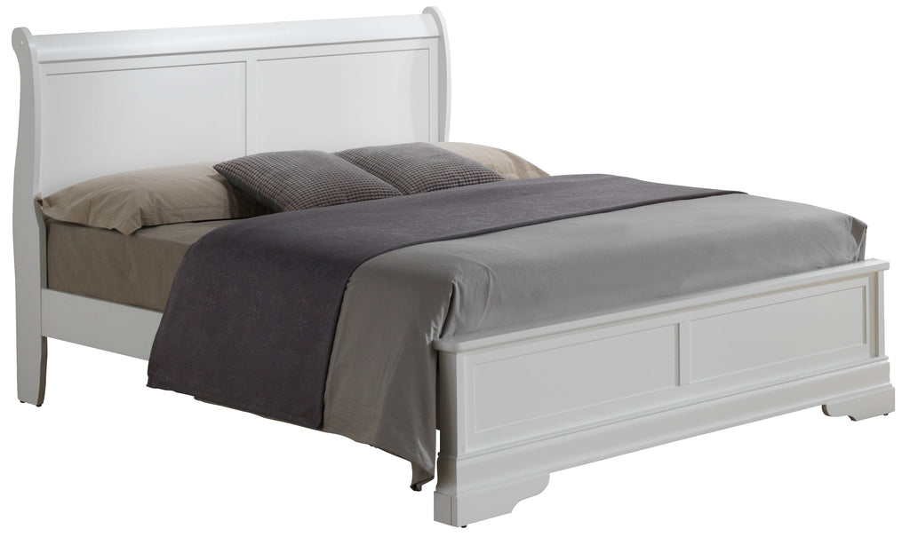 Elegant Traditional Full Bed in Crisp