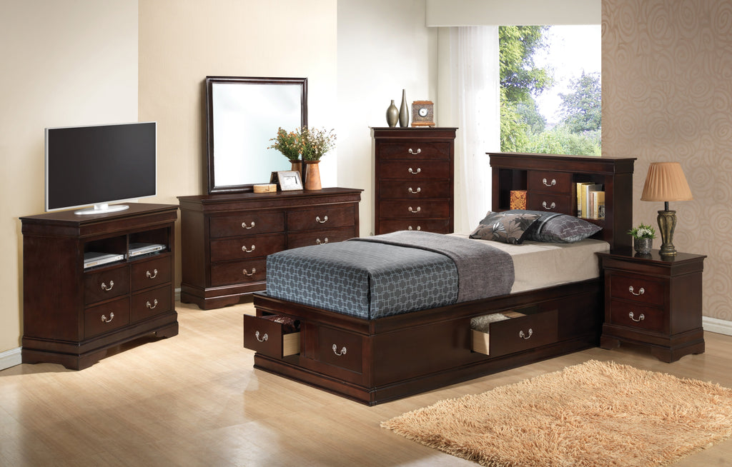 Louis Phillipe G3125B-TSB Twin Storage Bed