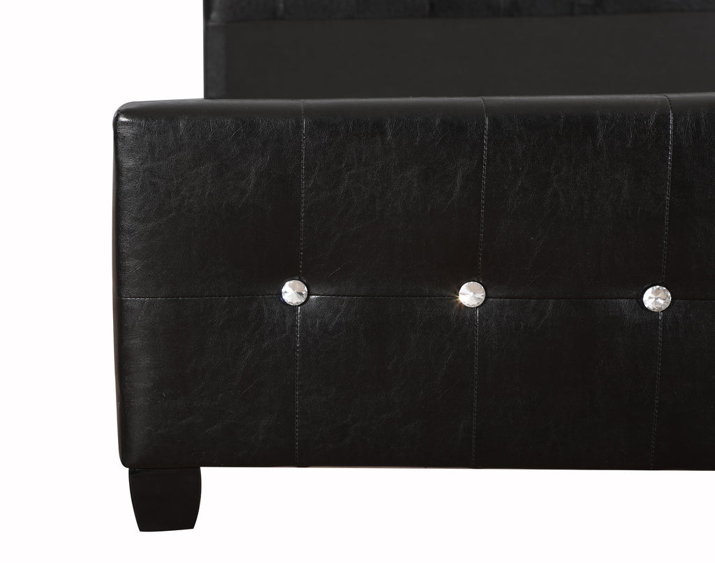 Stylish Transitional Twin Bed In Sleek
