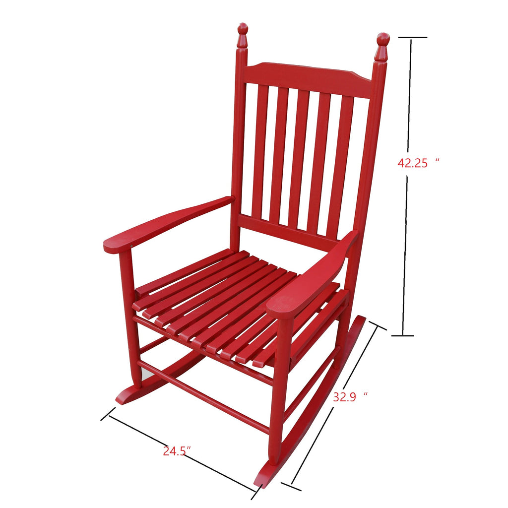 Wooden Porch Rocker Chair - Rose