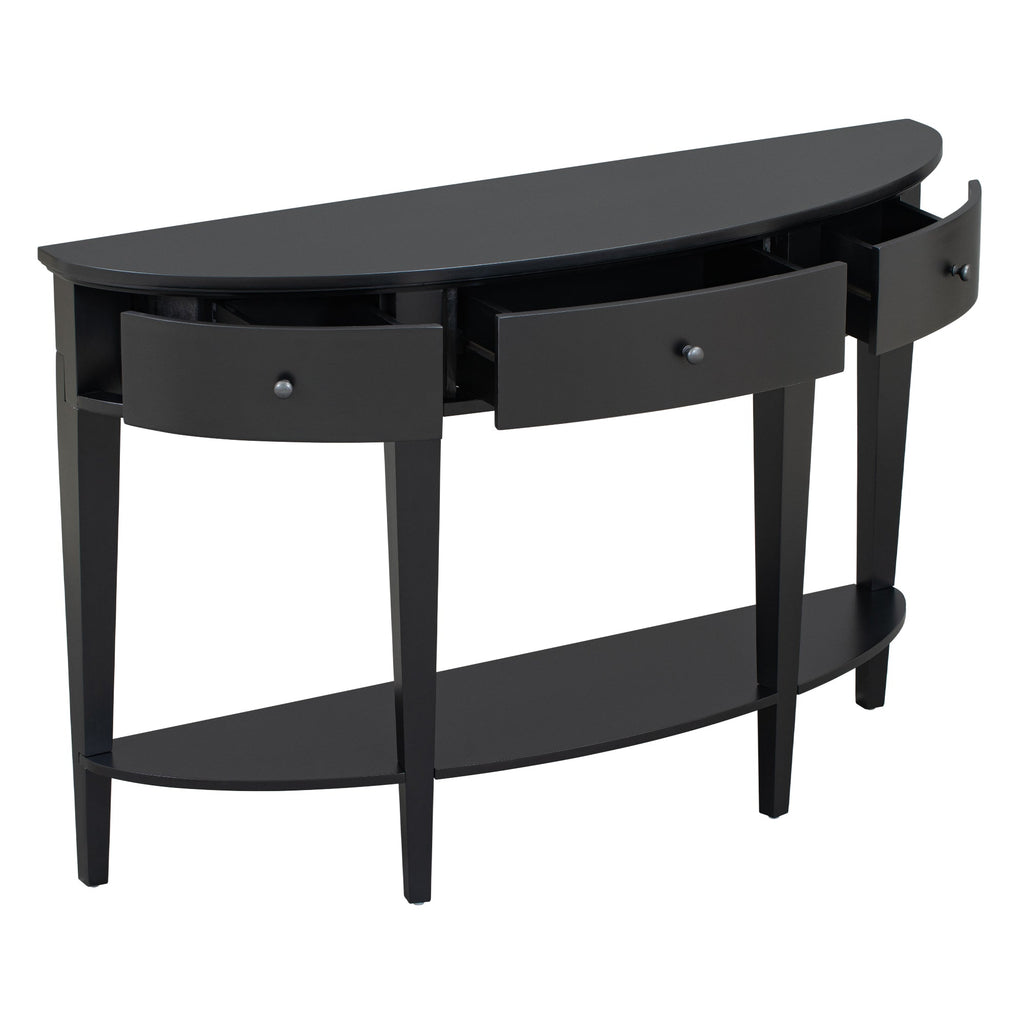 U-Style Modern Curved Console Table