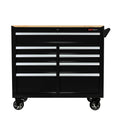 9 Drawers Multifunctional Tool Cart with Wheels and Wooden Top