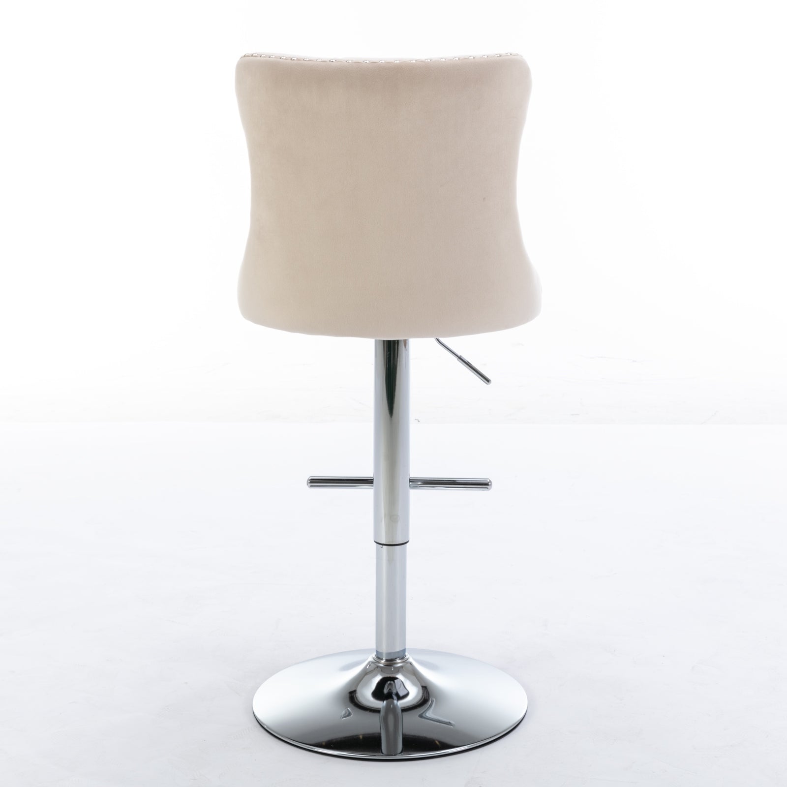Swivel Velvet Barstools Adjustable Seat Height