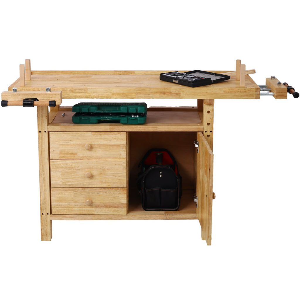 Wood Workbench - Wooden Workbench for Garage Workshop