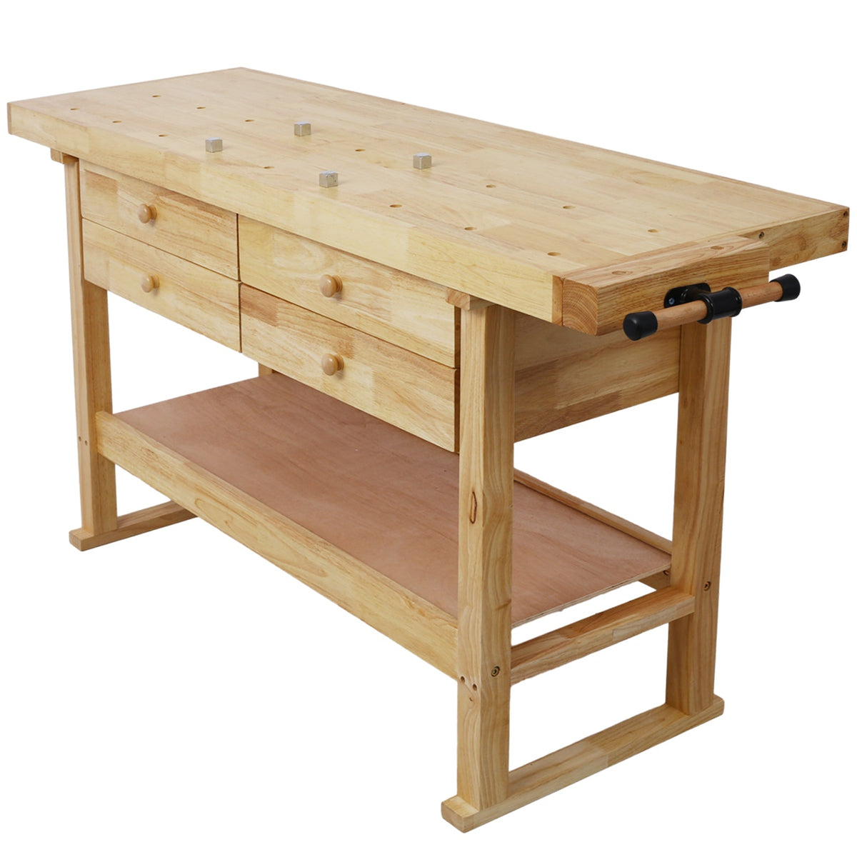 60in Workbench with 4 Drawers and Bar Clamps Set