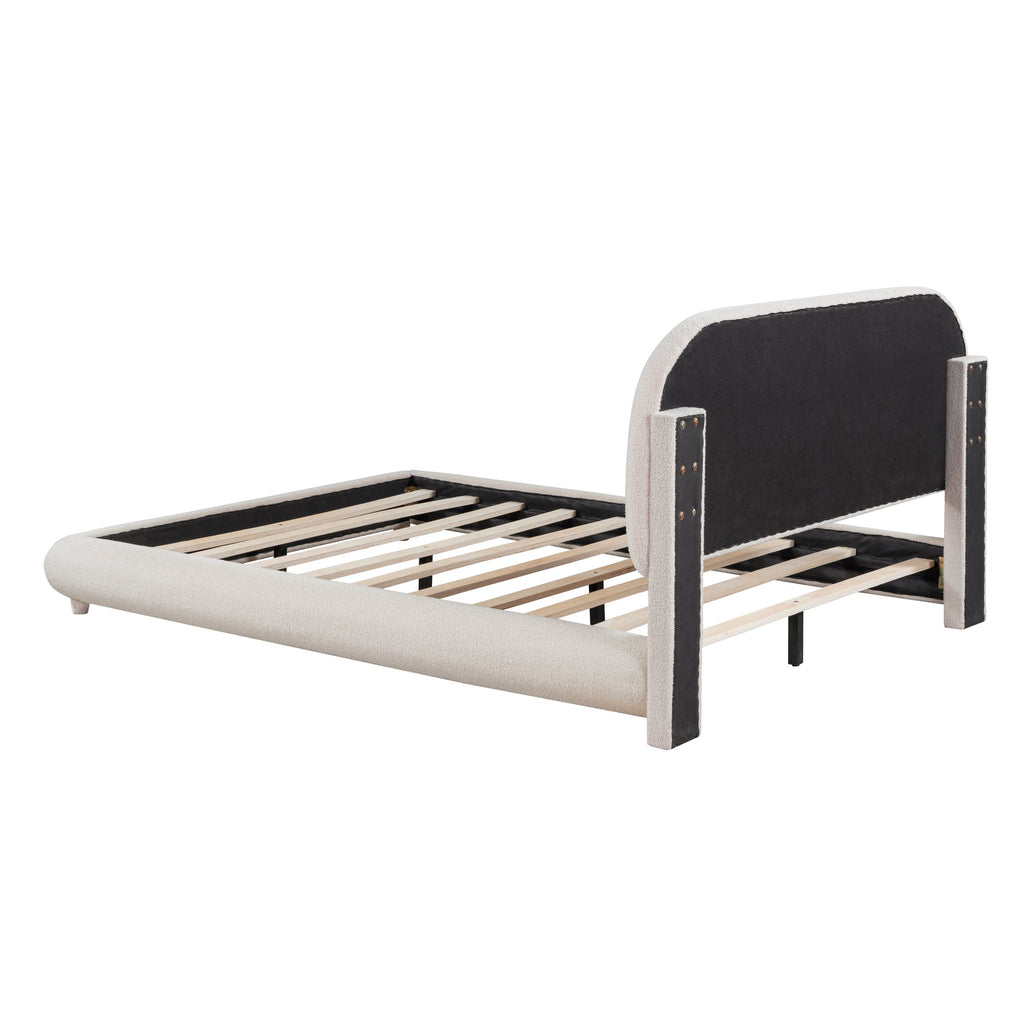 Teddy Fleece Full Size Upholstered Platform Bed