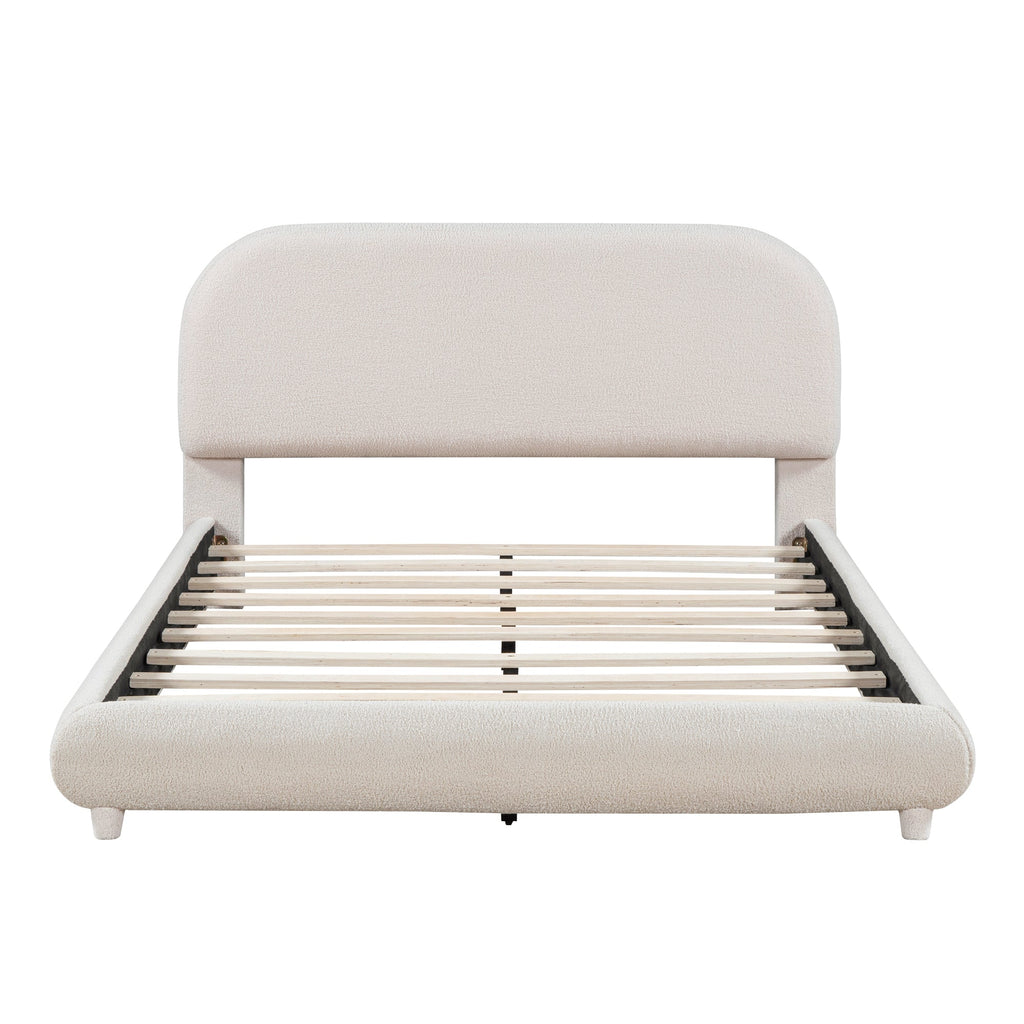 Teddy Fleece Full Size Upholstered Platform Bed