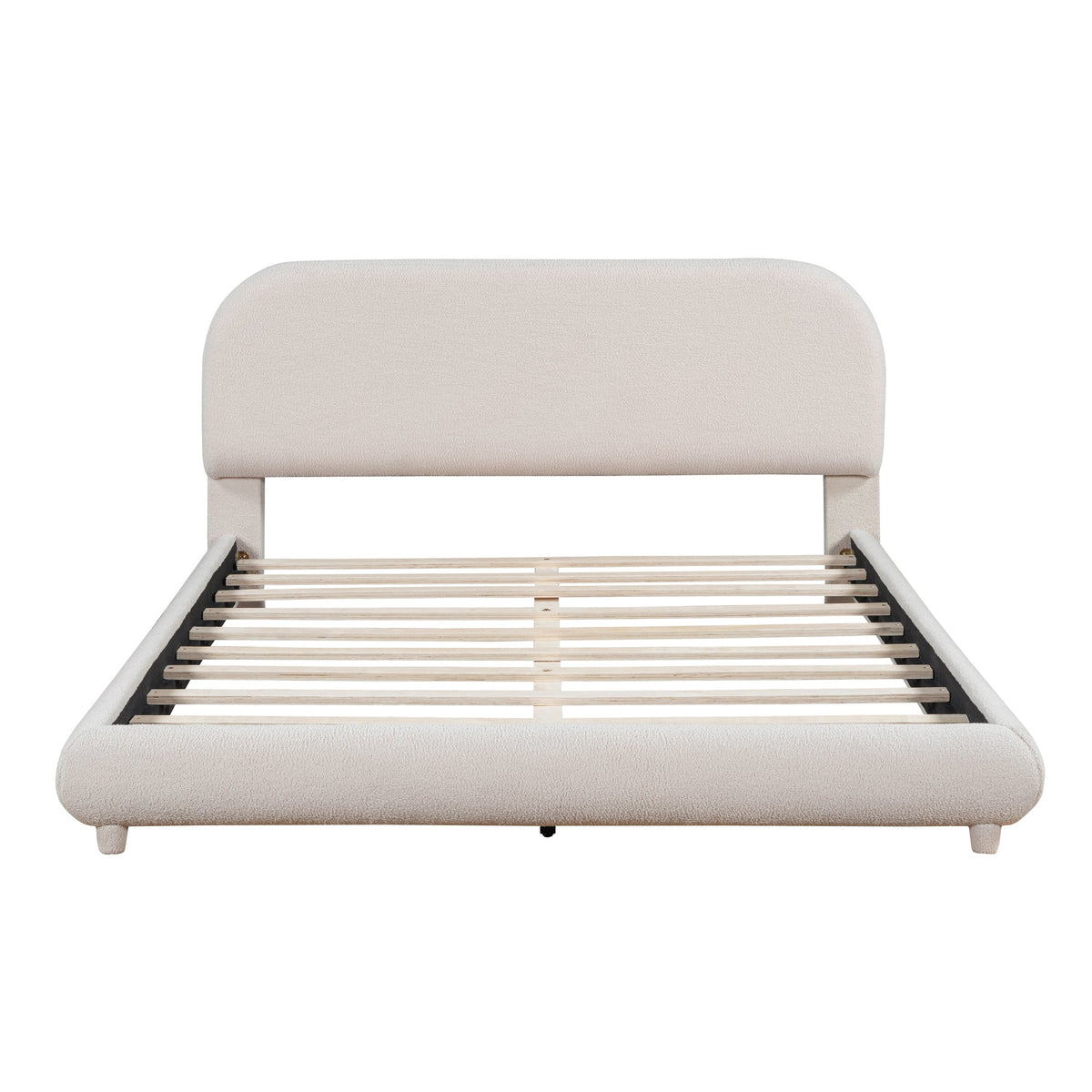 Teddy Fleece Queen Size Upholstered Platform Bed