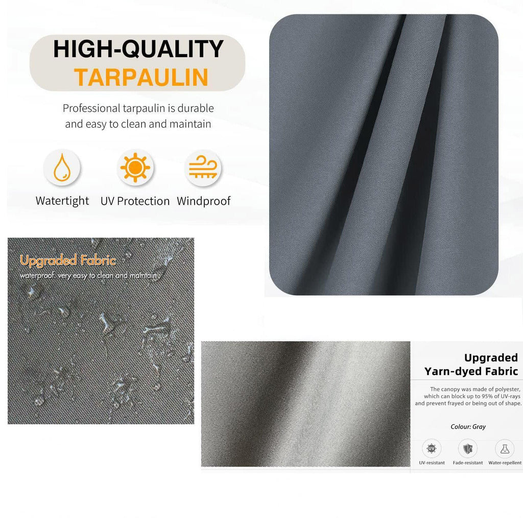 Replacement Canopy Top Cover Fabric for Outdoor Pergola