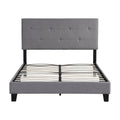 Queen Size Upholstered Platform Bed Frame with Button Tufted