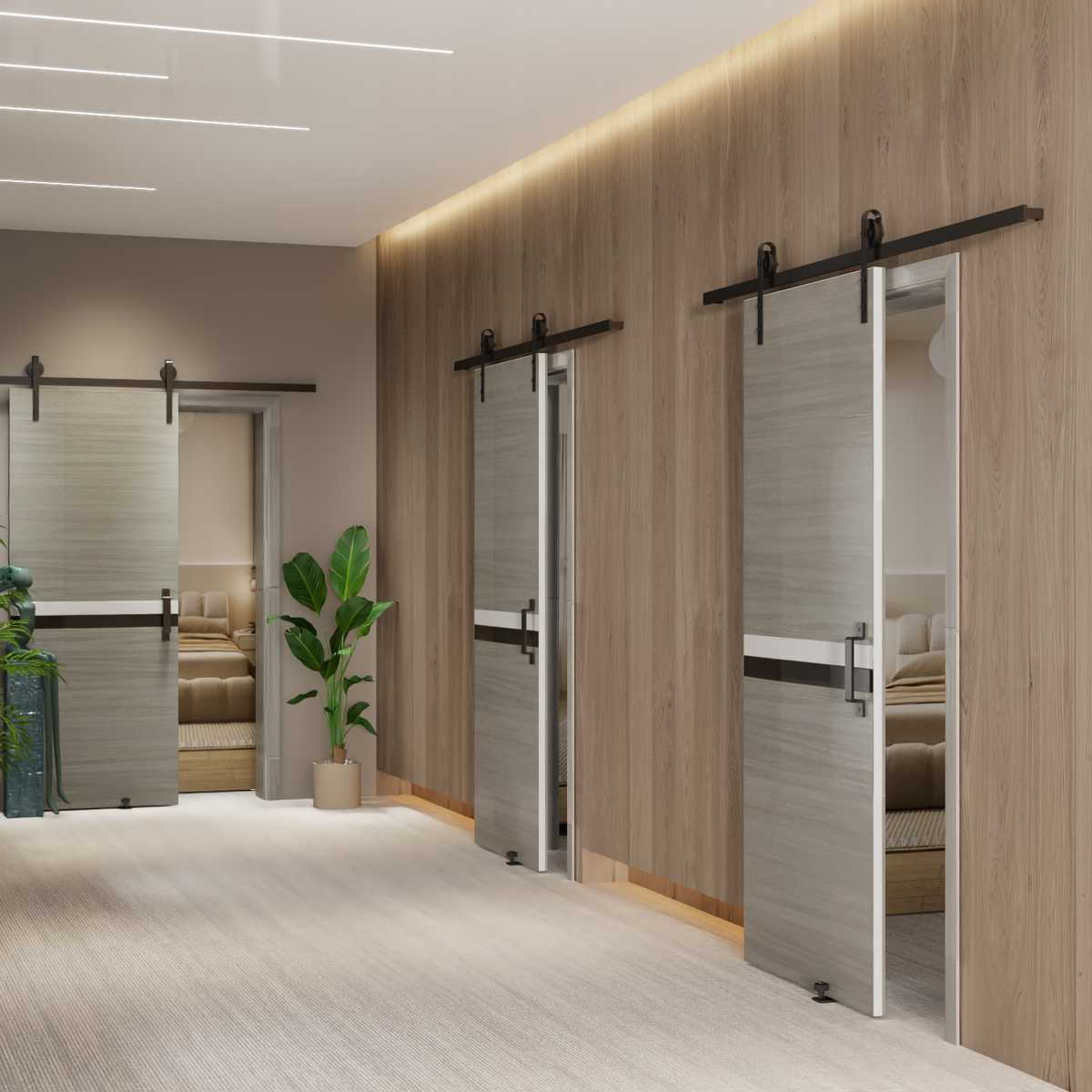 CRAZY ELF Melamine Integrated Door Slab - 28" x 84"