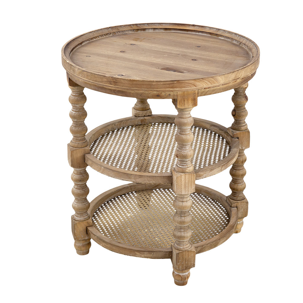 D23.5 x 25" Round 3-Tiered Side Table