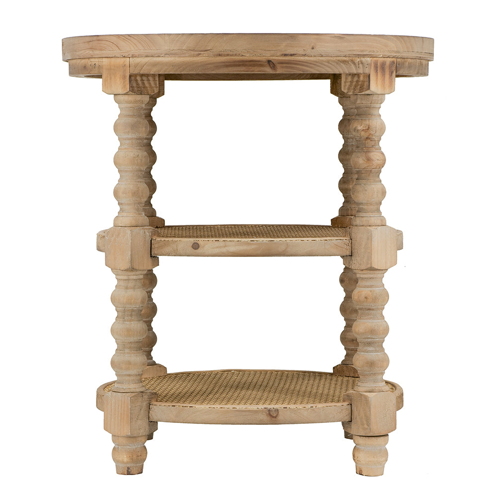D23.5 x 25" Round 3-Tiered Side Table