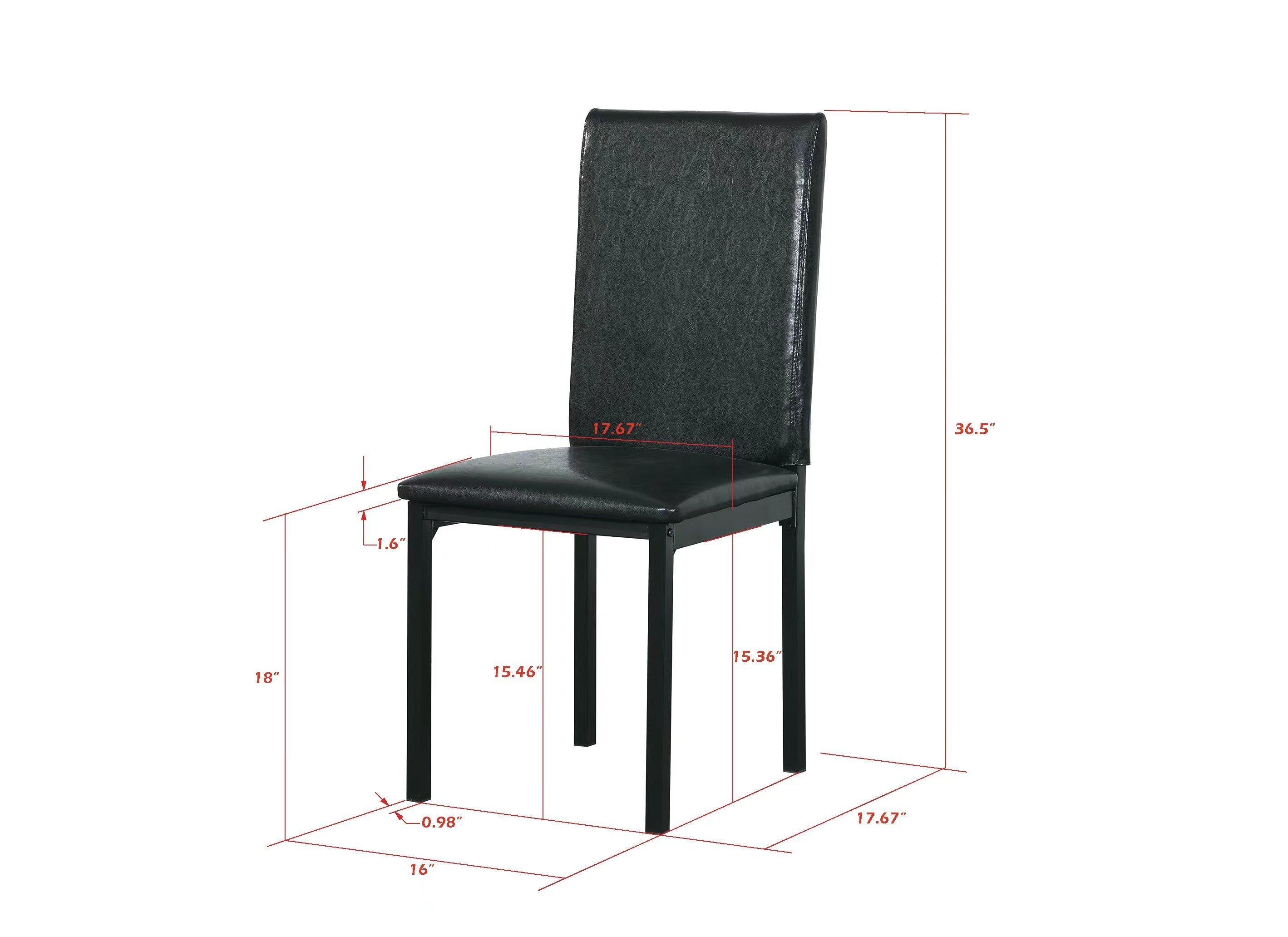 4-Piece Metal Frame Dining Seats