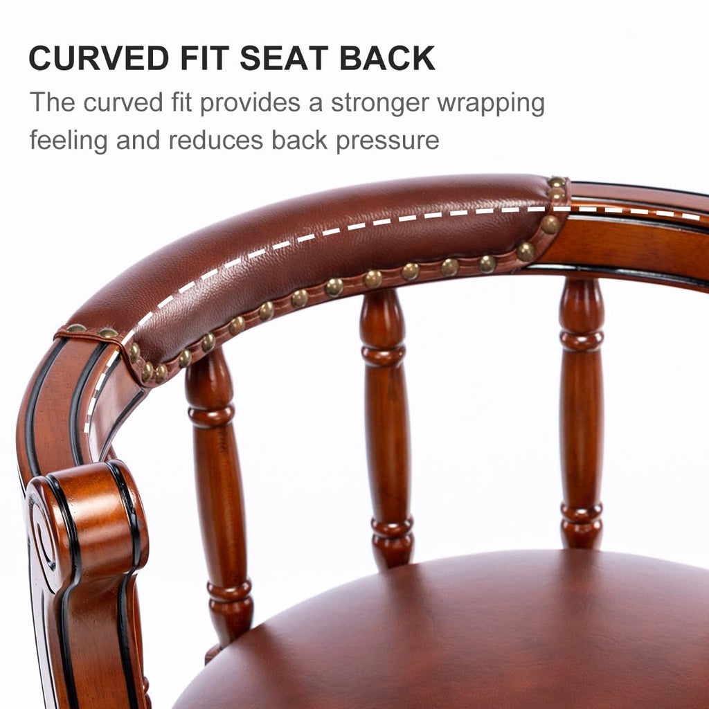 26'' Swivel Leather Wooden Bar Stools