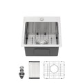 15" x 15" x 9" Stainless Steel Drop In Kitchen Sink