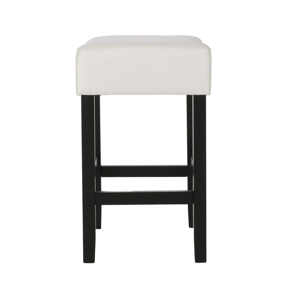 Set of 2, 26.75" Backless Fabric Counter Height Barstool