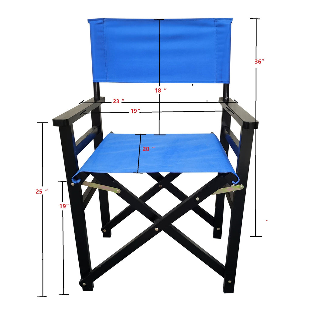 Folding Chair Set - Wooden Director Chair with Canvas