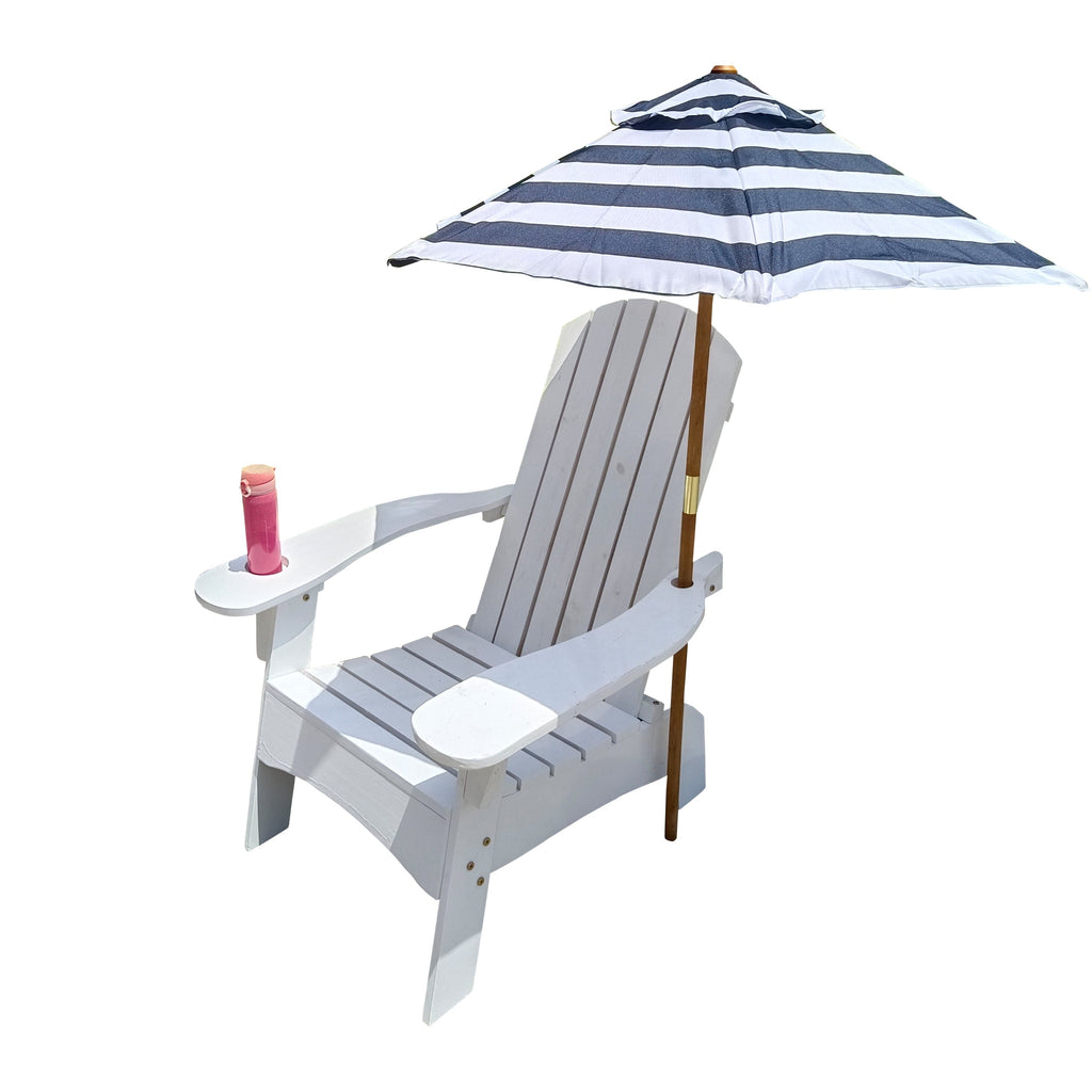 Wood Adirondack Chair with Umbrella Hole