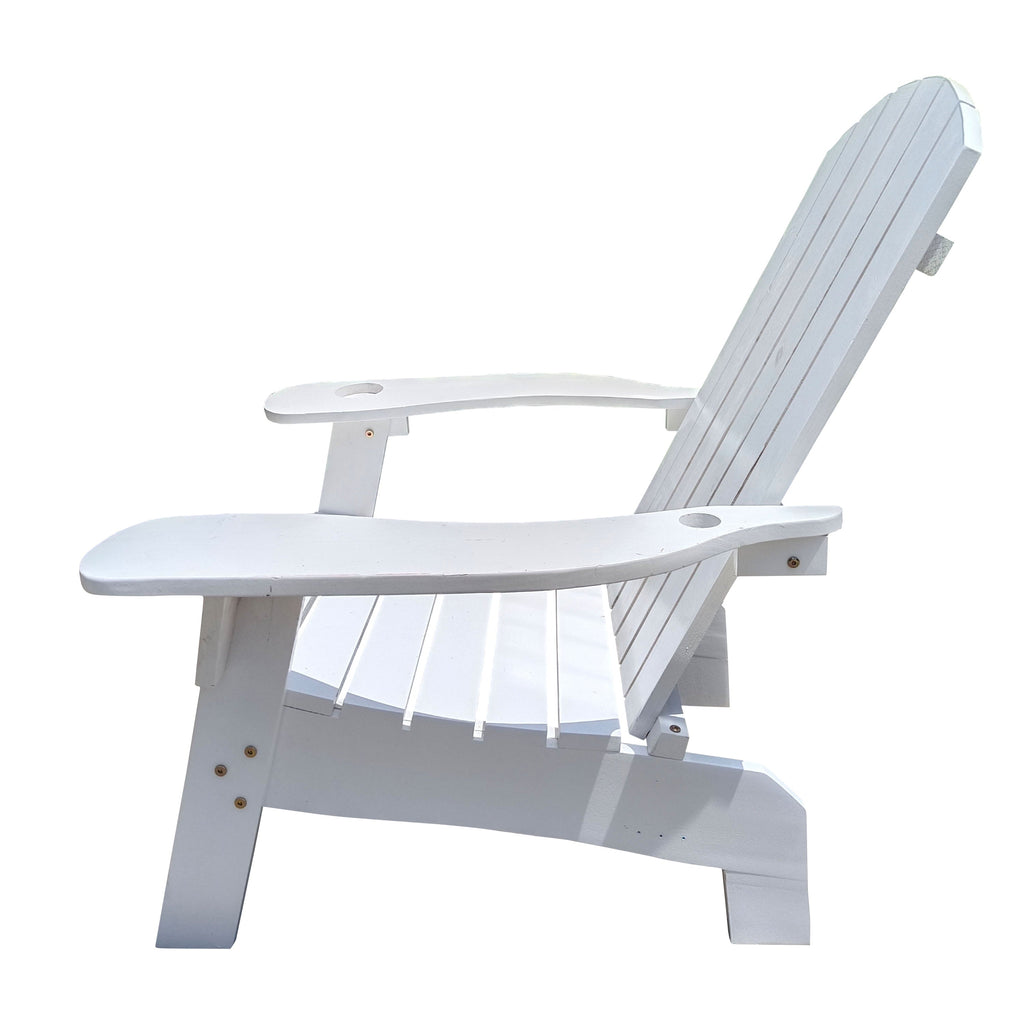 Wood Adirondack Chair with Umbrella Hole