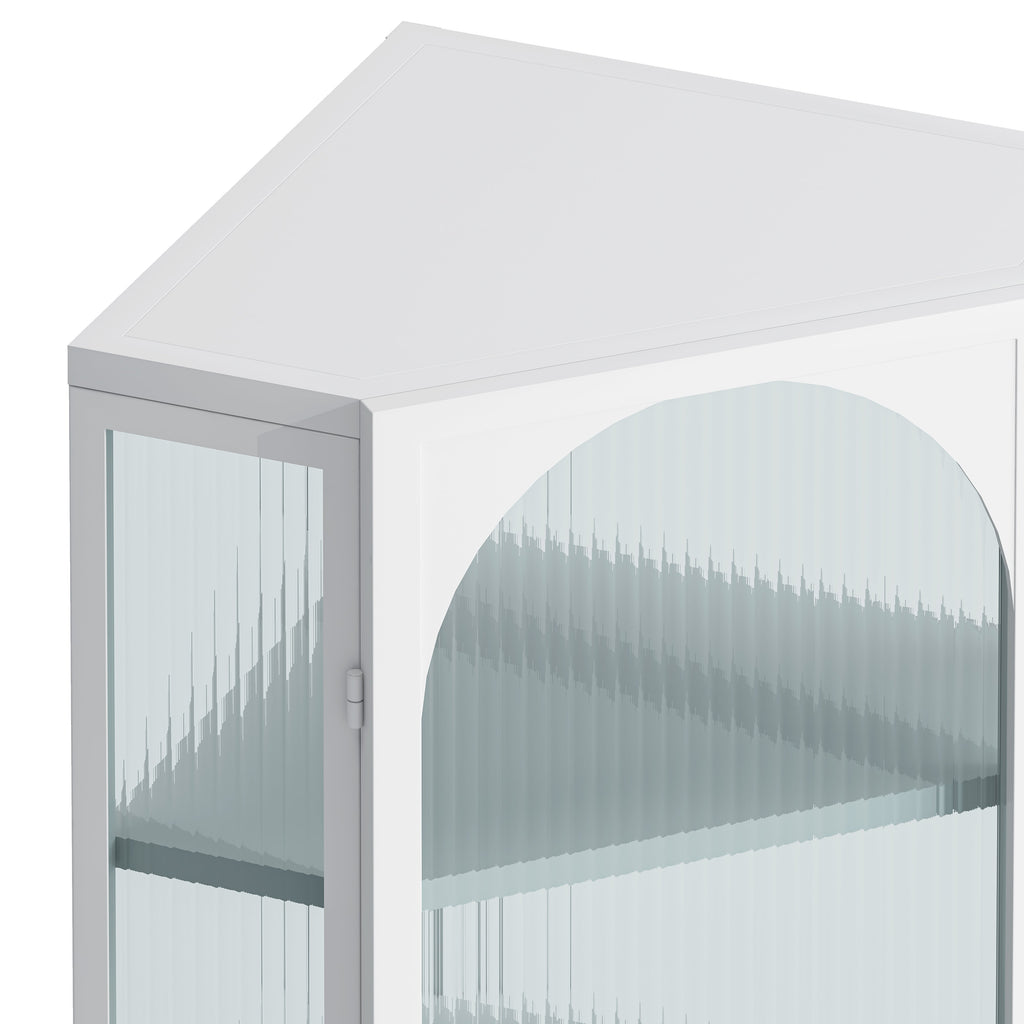 Glass Door Wall Mounted Corner Cabinet