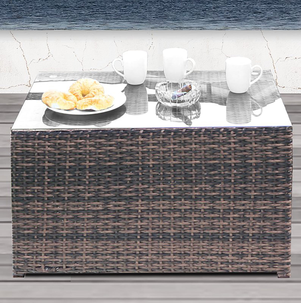 Brown Fully Assembled Coffee Table