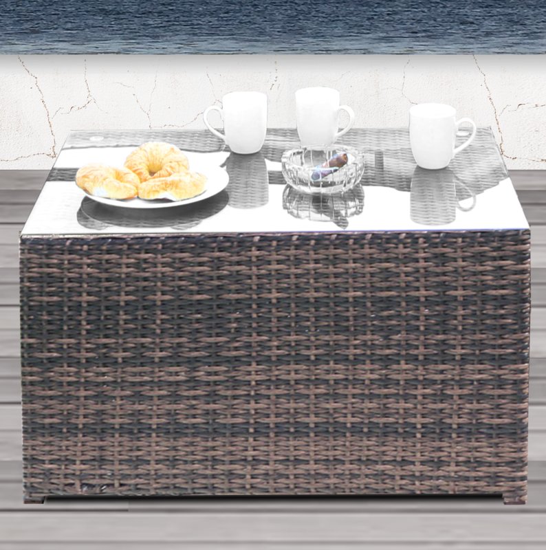 Brown Fully Assembled Coffee Table