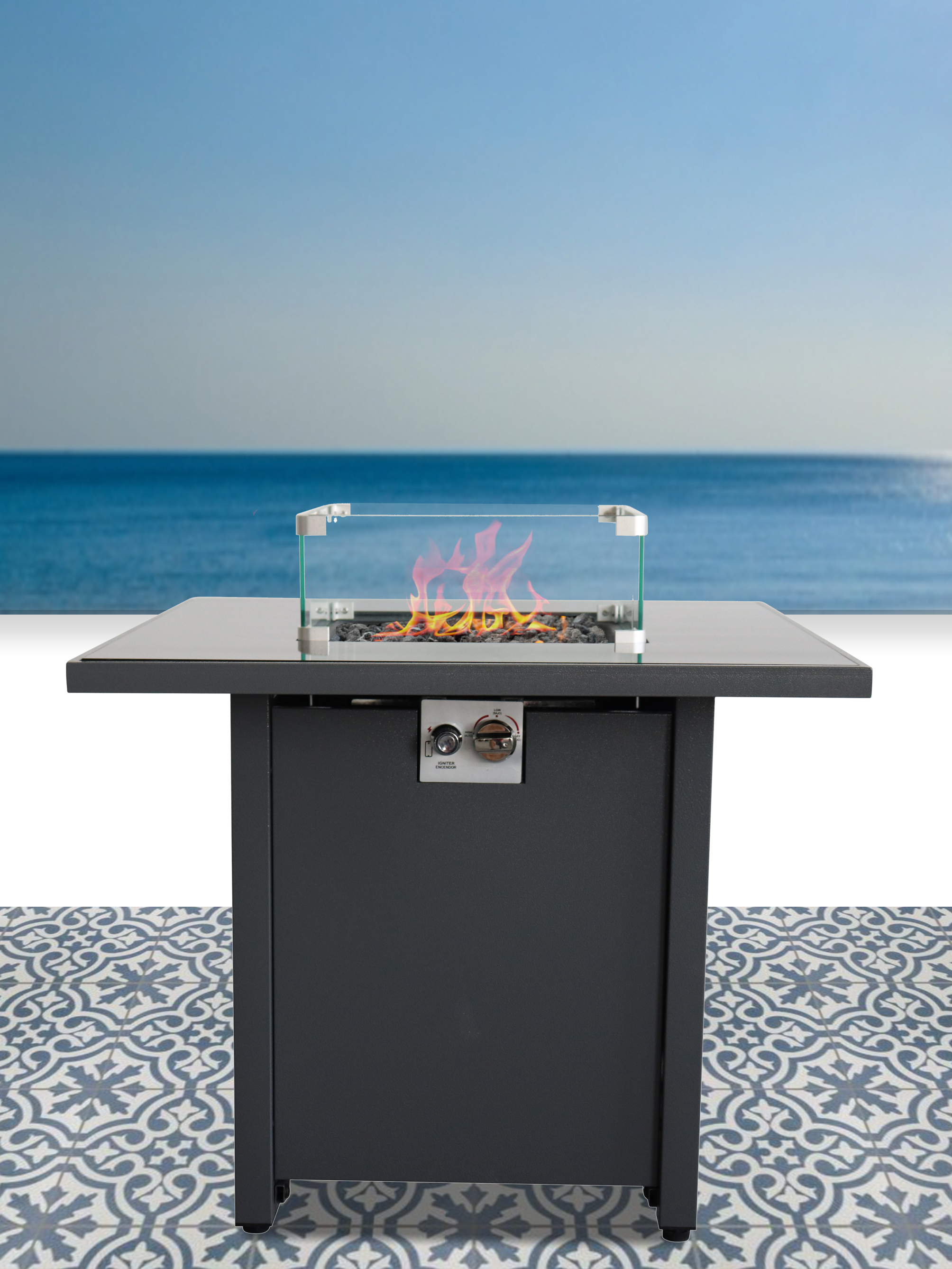 30 Inch Steel Grey Outdoor Fire Pit