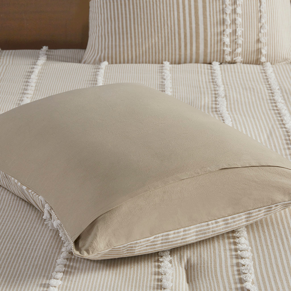Full/Queen 3 Piece Cotton Yarn Dyed Comforter Set