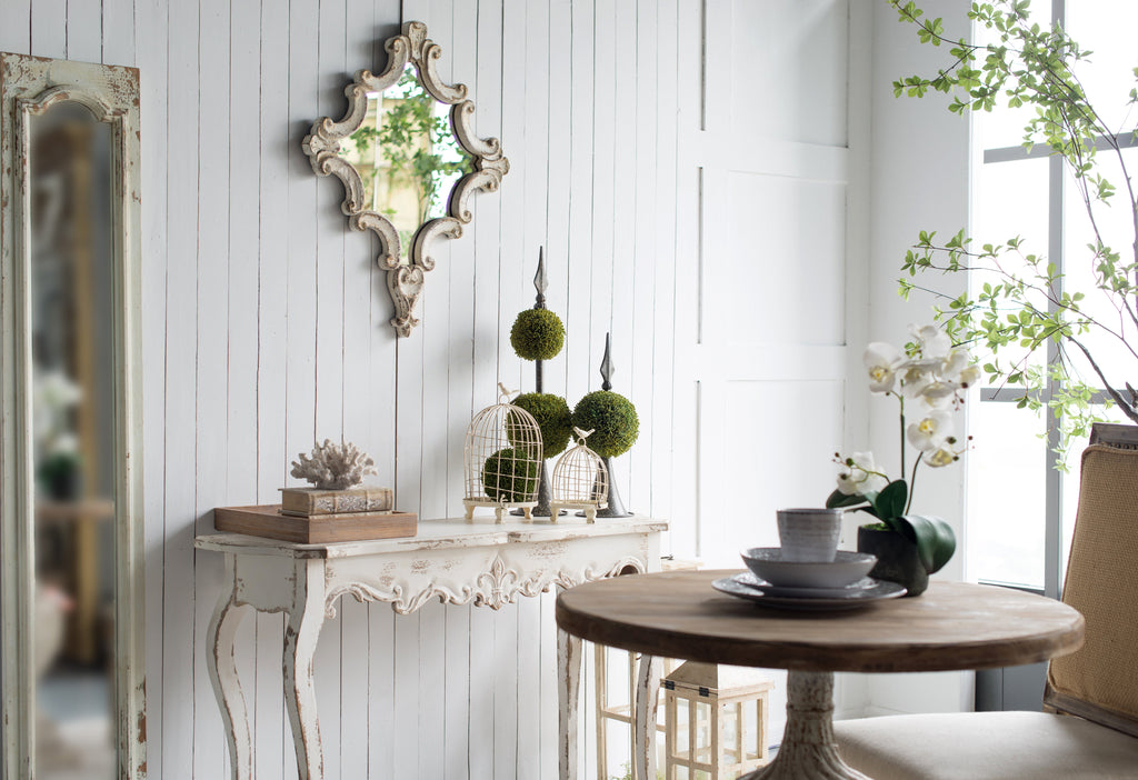 Slimline Whitewash Console Table