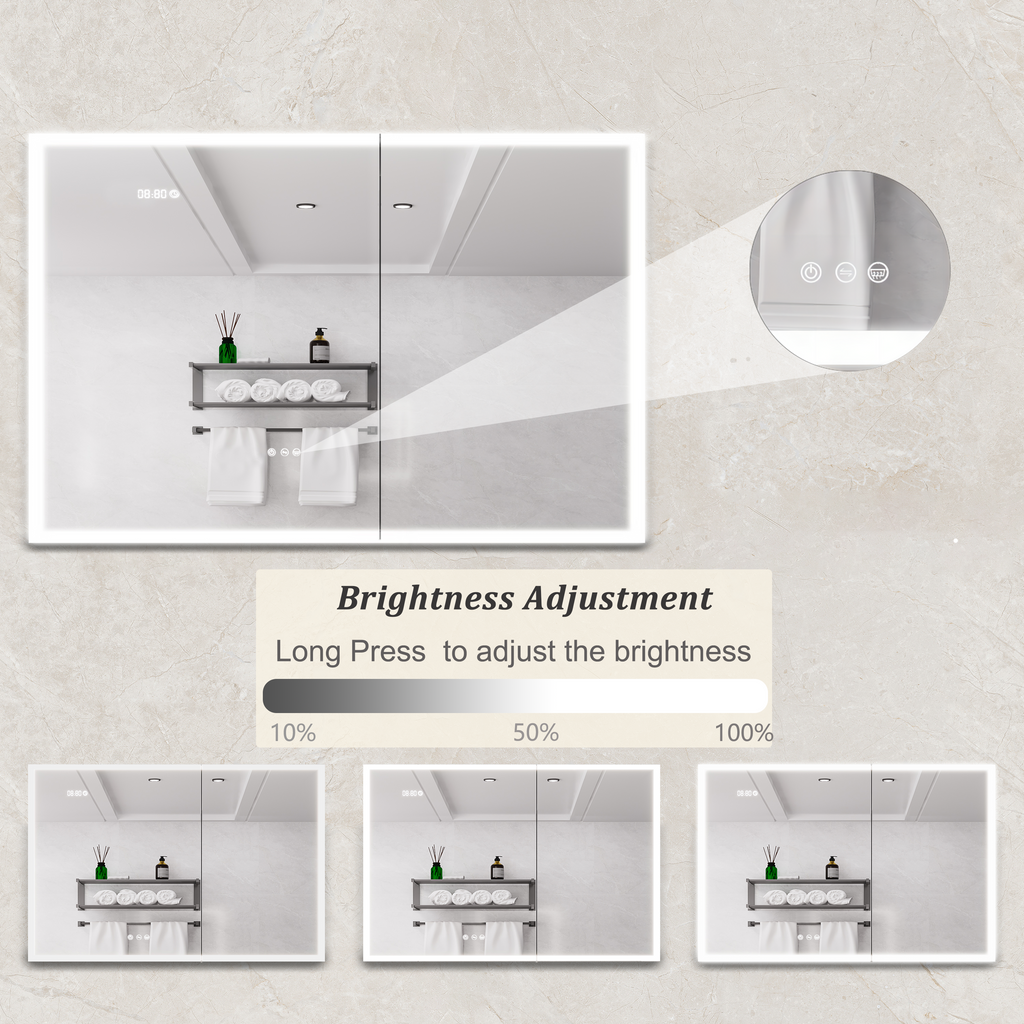 LED Medicine Cabinet with Mirror and Lights