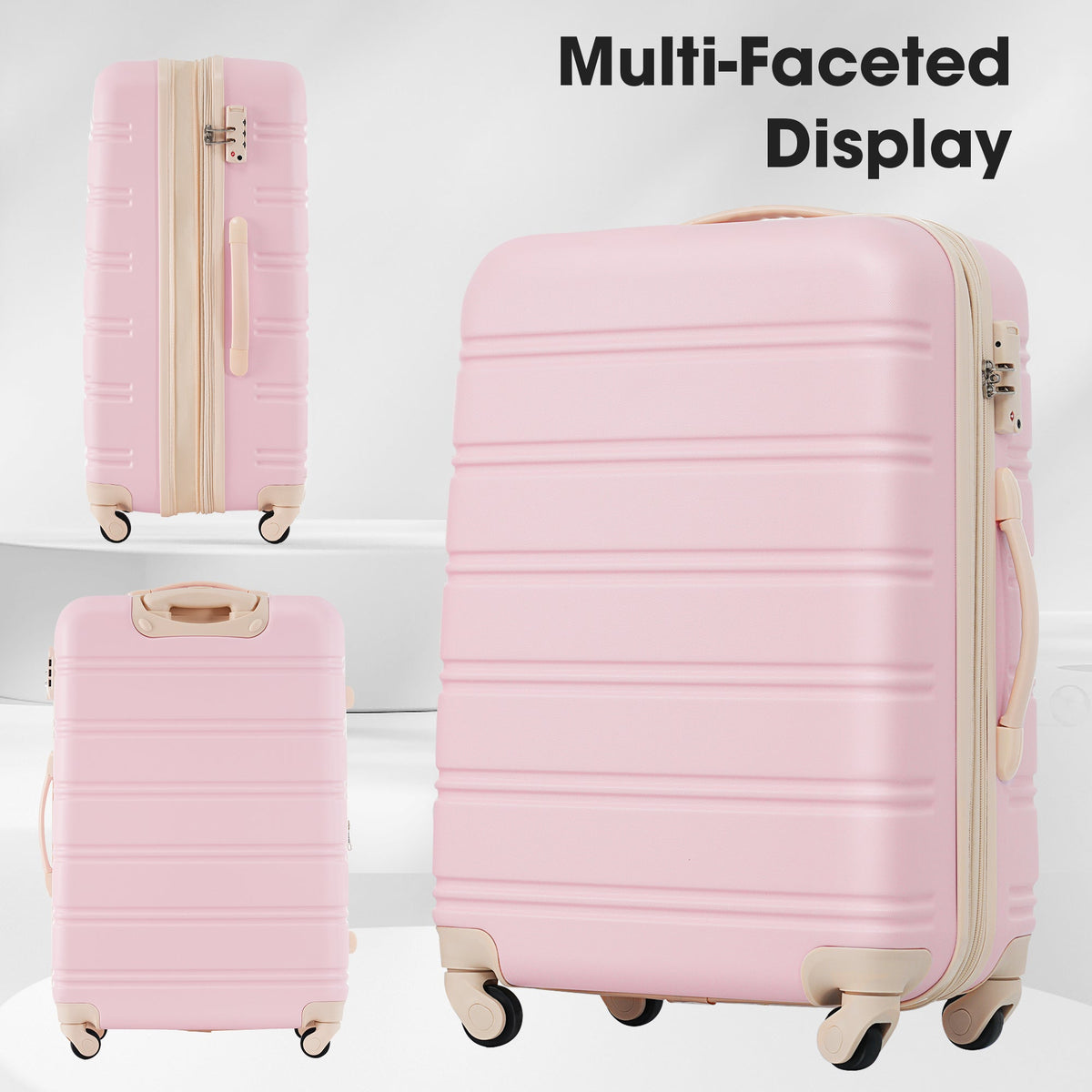 3 Piece Luggage Set Hardside Spinner Suitcase