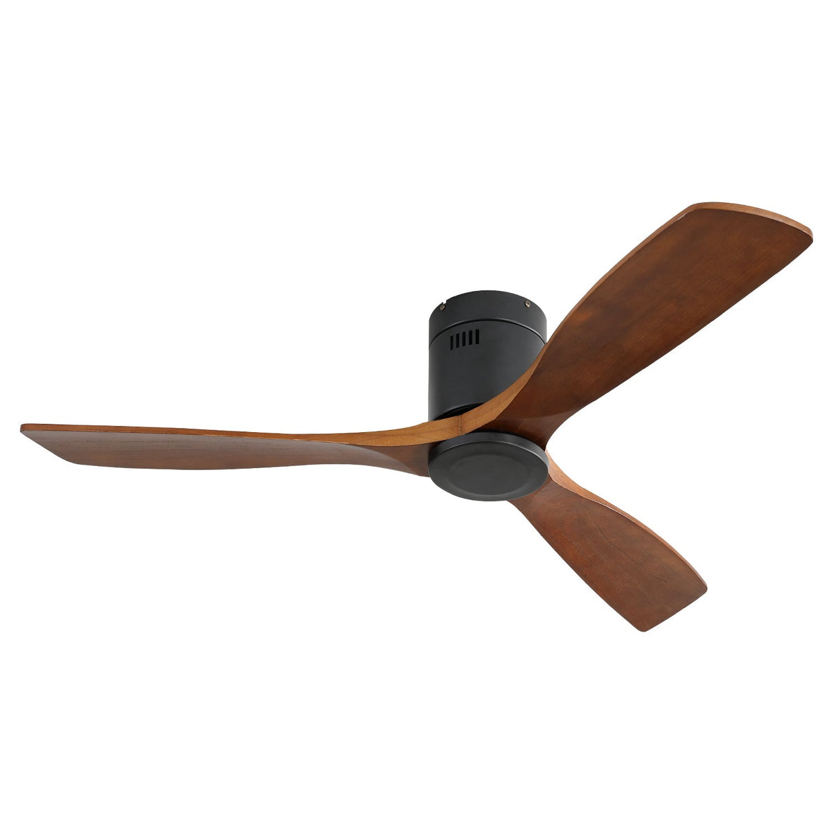 52 Inch Indoor Wooden Ceiling Fan With 3 Solid Wood Blades