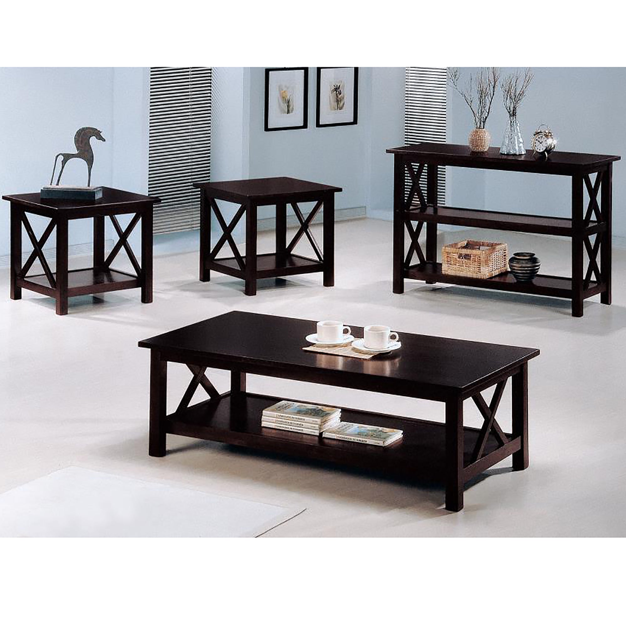 Dark Merlot 3-Piece Occasional Set