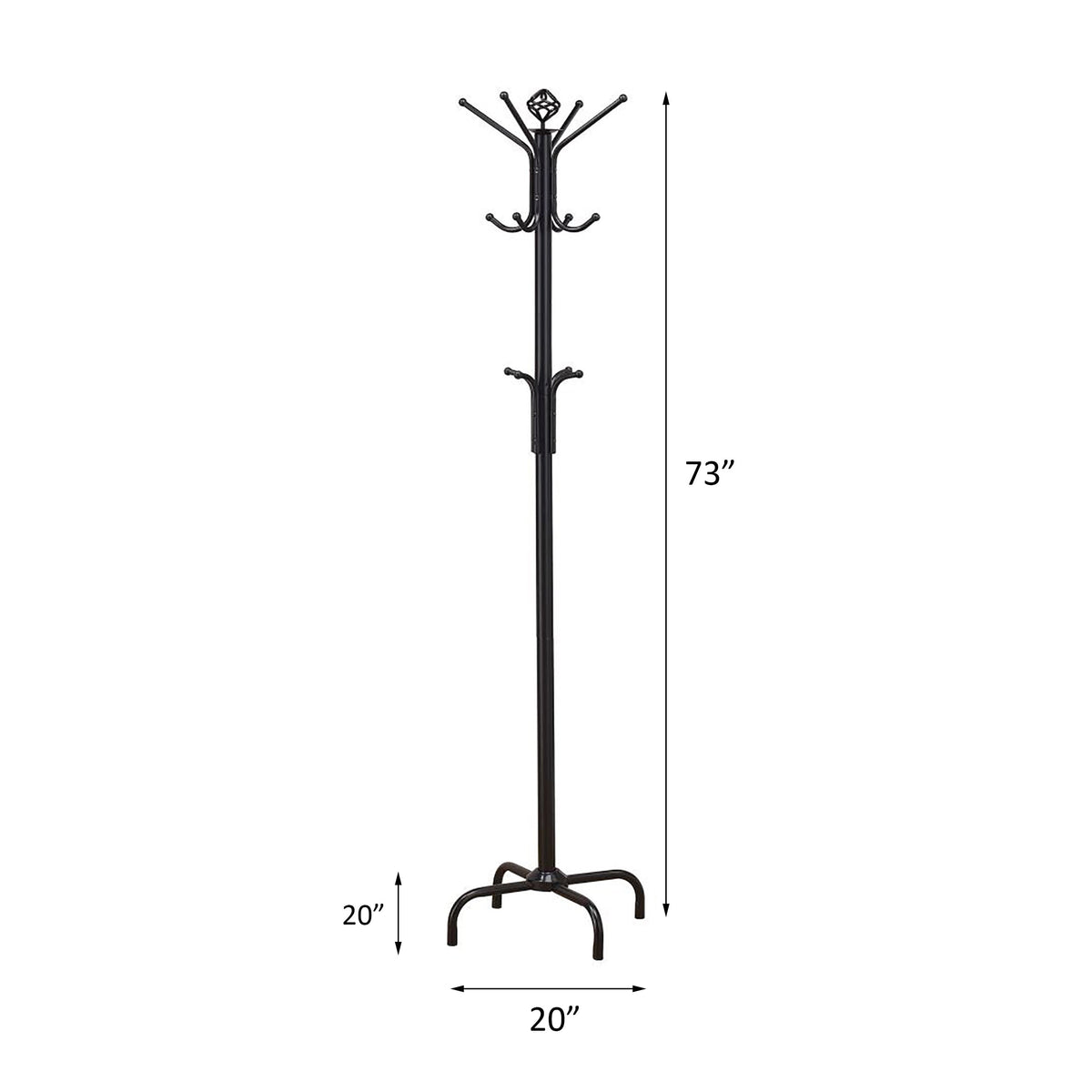 Black Metal Coat Rack