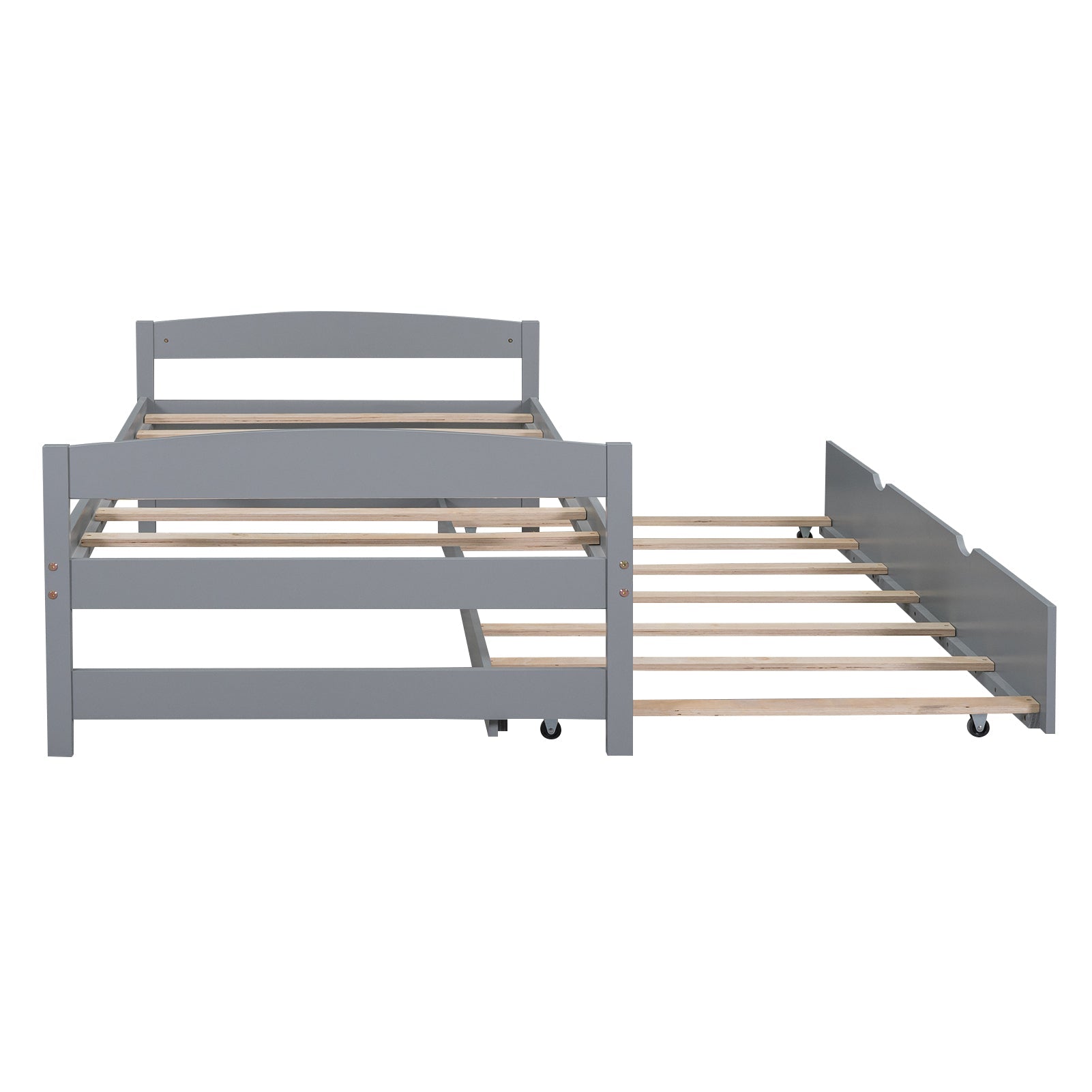 Twin Size Platform Bed with Twin Size Trundle
