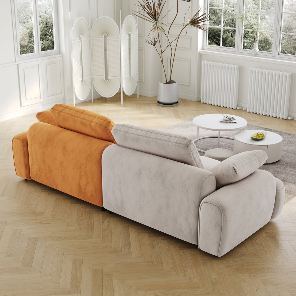 Large Two Seat Modern Upholstered Sofa