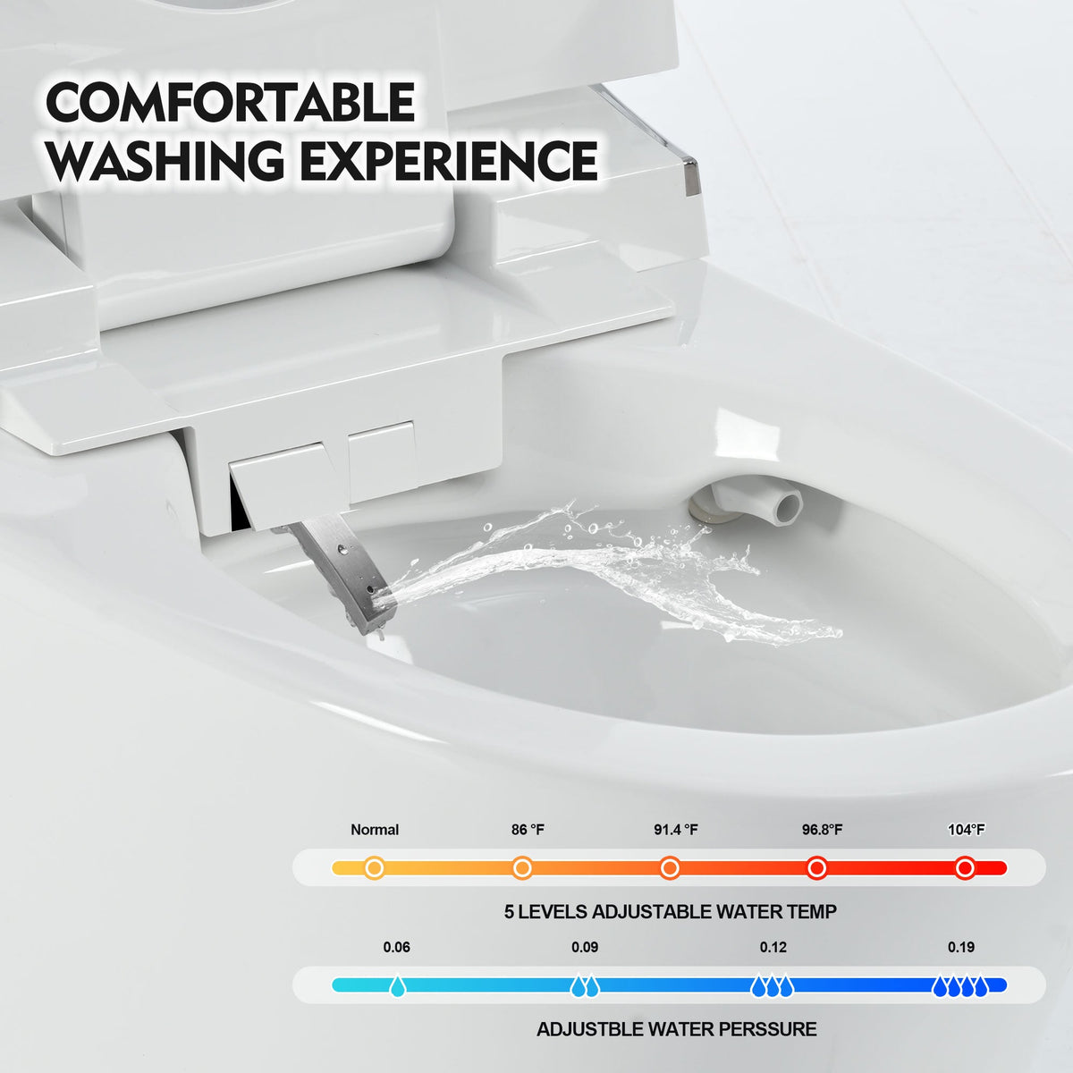 Luxury Smart Toilet with Dryer and Heated Seat