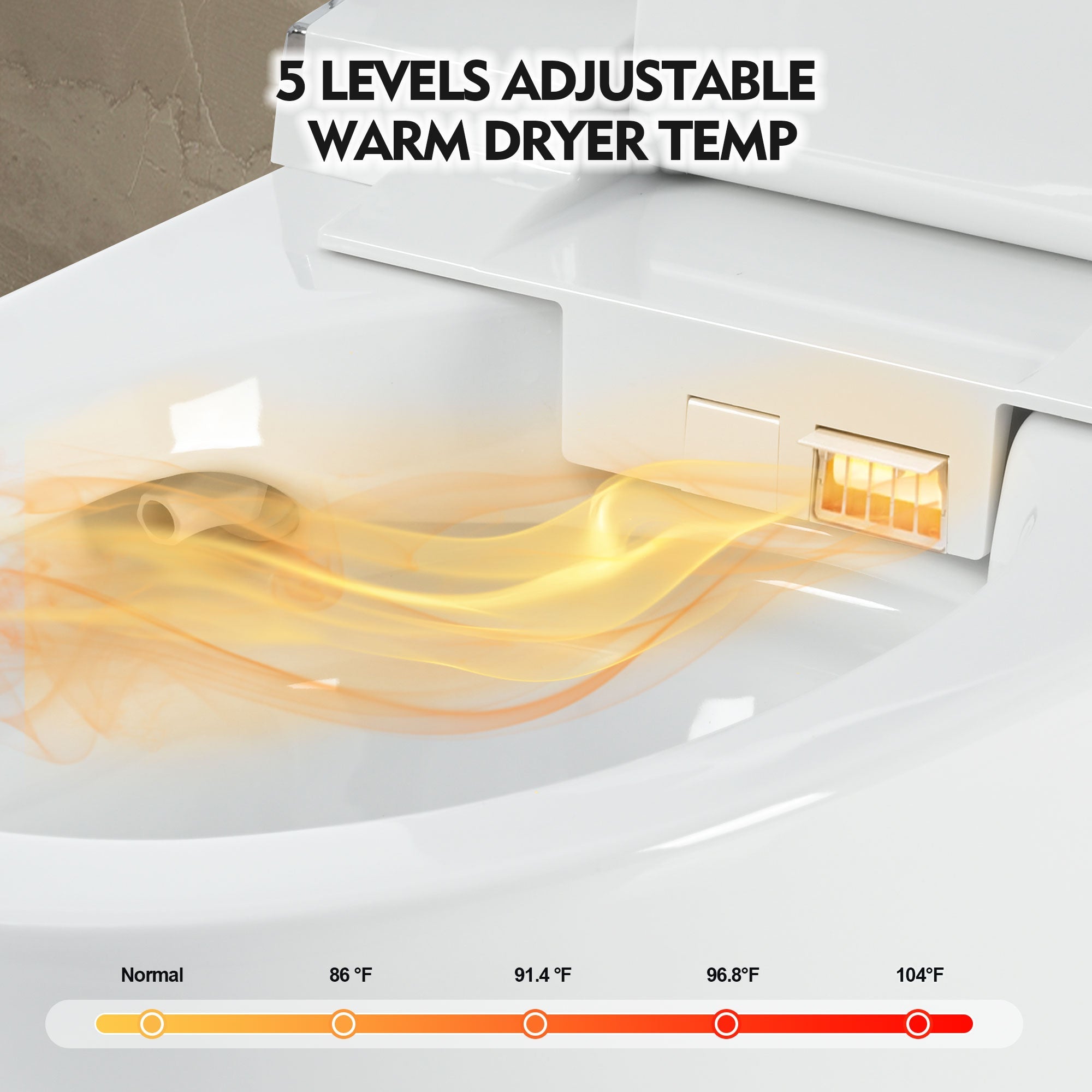 Luxury Smart Toilet with Dryer and Heated Seat