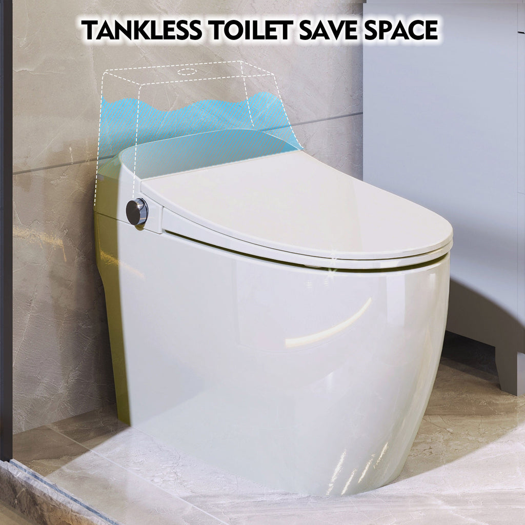 Heated Seat Smart Toilet - One Piece Design with Automatic Flush