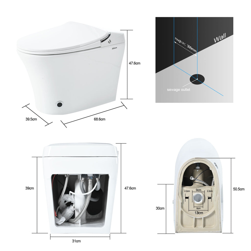 Luxury Smart Toilet with Dryer and Heated Seat