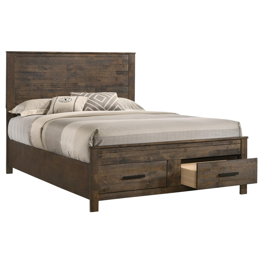 Rustic Golden Storage Bed