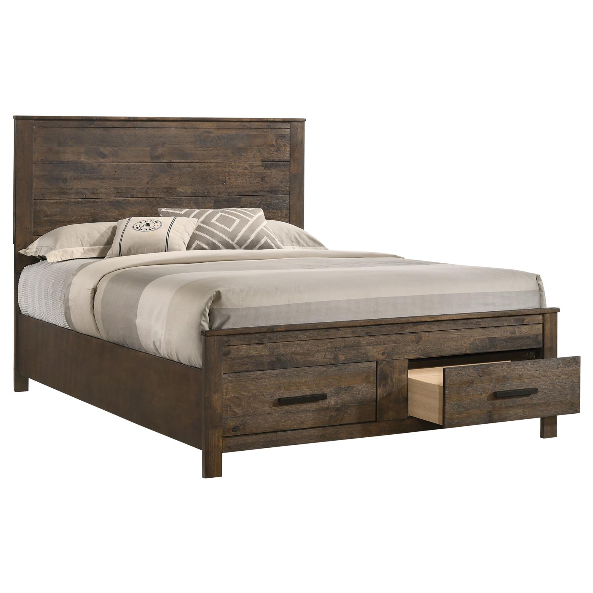 Rustic Golden Storage Bed