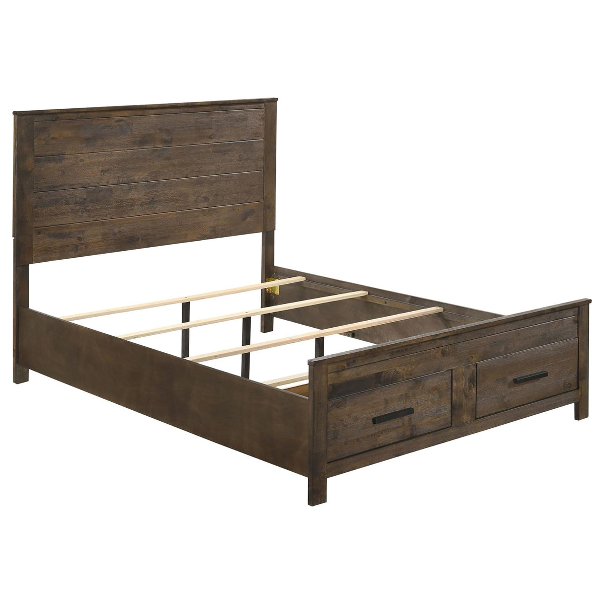 Rustic Golden Storage Bed