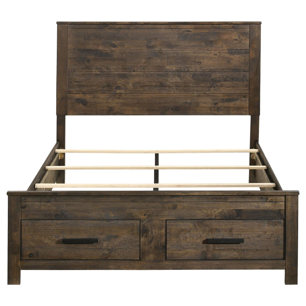 Rustic Golden Storage Bed