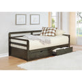 Grey 2-Drawer Daybed with Extension Trundle
