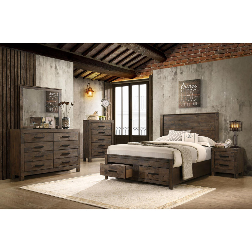 Rustic Golden Storage Bed