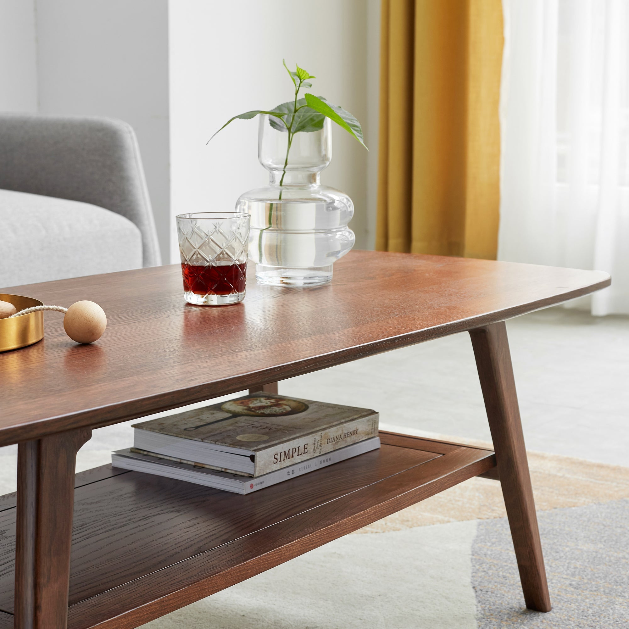 Center Table Low Table - 100% Solid Oak